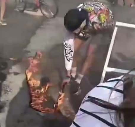 В Ревде на огненном шоу горящий провод отлетел на детей