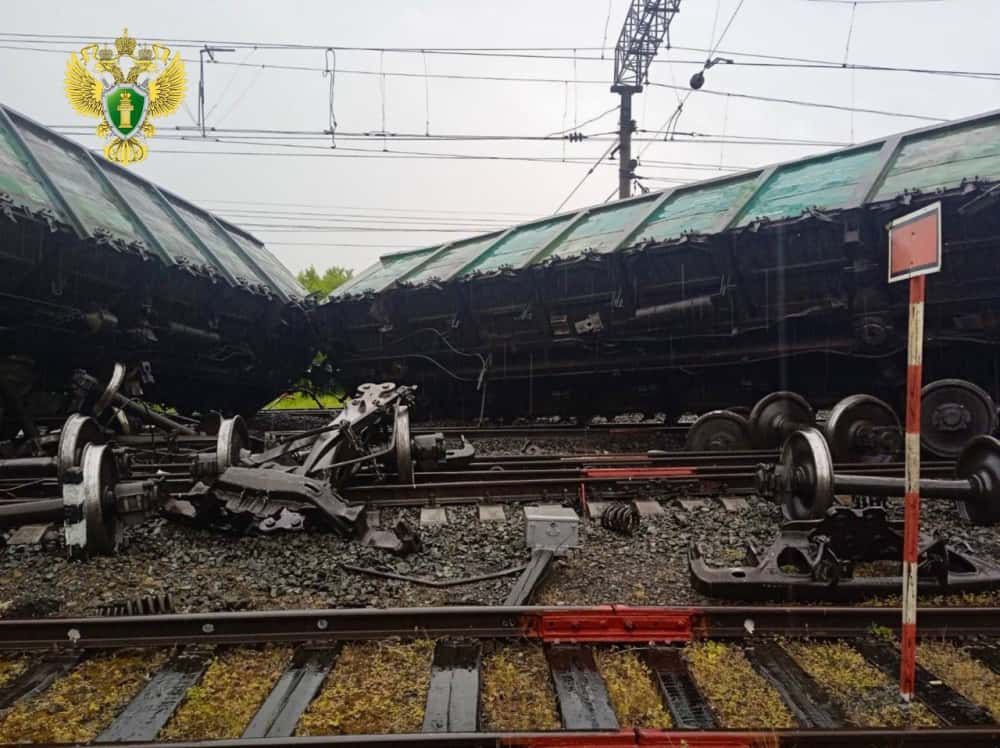 В Курганской области движение поездов нарушилось из-за схода вагонов 