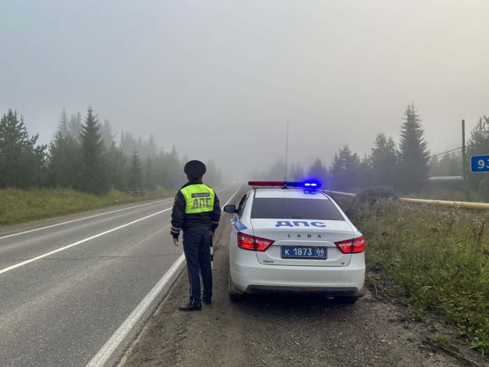 ГИБДД предупреждает — на северном Урале на дорогу опустился туман 