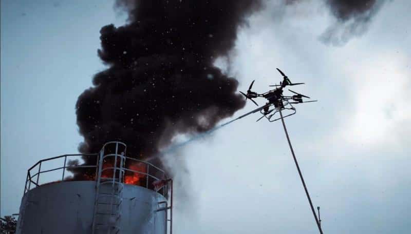 Пожарный дрон «Грузовик М-500» протестирован на ликвидации пожара в Свердловской области