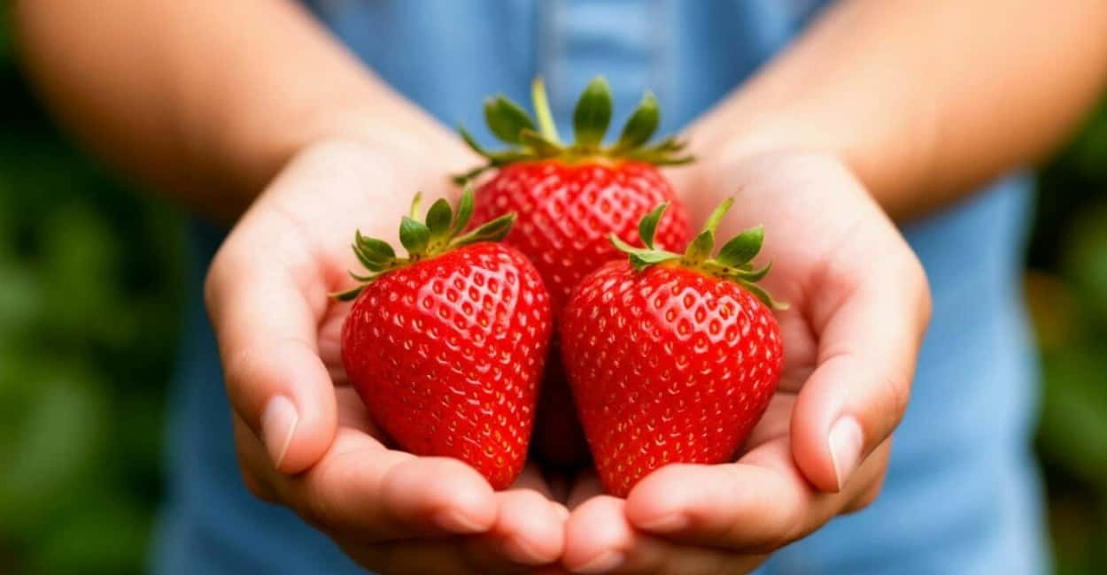 Клубнике после заморозков — сразу же: ягоды наливаются размером с кулак и слаще мёда