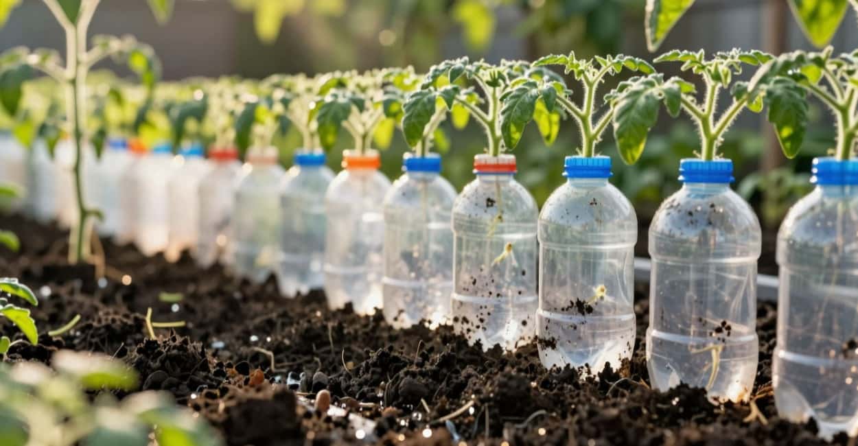 Пластиковые бутылки больше не выкидываю — делаю трендовые грядки для рассады «из хлама и палок»