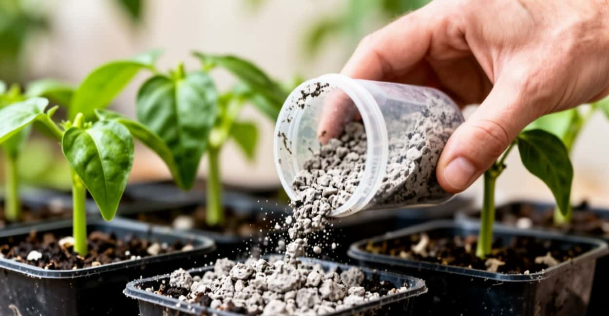 1 ст. л. на литр воды раз в 10 дней — рассада перцев коренастая, без лиловых листьев и задеревенелого стебля