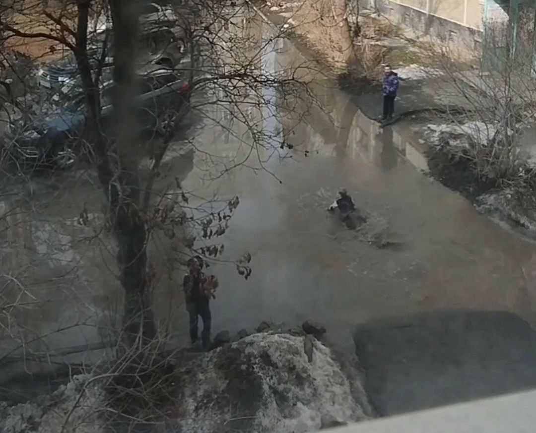 Купальный сезон: Ребенок устроил заплыв в луже перед домом в Екатеринбурге