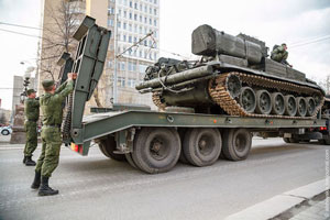 Первая тренировка военного парада состоялась в Екатеринбурге