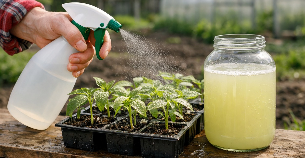 Подкормка «Пятиминутка»: опрыскала рассаду всего раз — прет только вширь, крепкая и здоровая