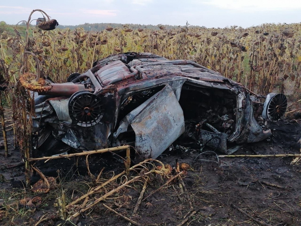 В Зауралье загорелась «Лада Приора», погибли водитель и пассажиры  | В Курганской области три человека сгорели в ДТП 