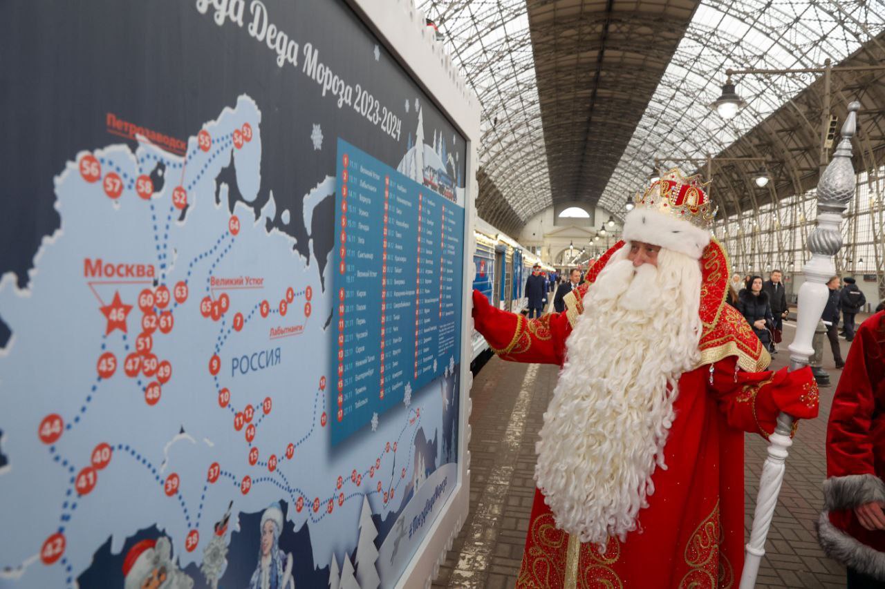 Поезд Деда Мороза отправляется в увлекательное путешествие по более чем 80 городам России