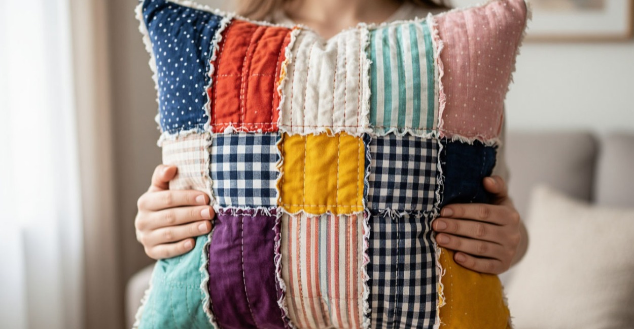 Лоскутное шитье снова в моде — и на это есть причины: вот 3 изделия из ненужных тряпочек, которые делаются за вечер